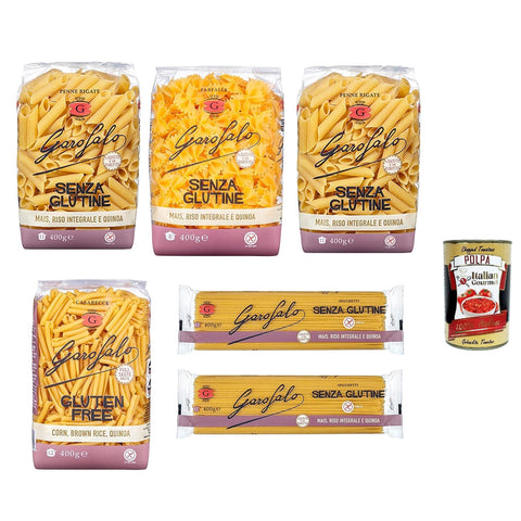 Garofalo Testpaket Pasta senza Glutine Glutenfreie Nudeln gluten free 6x 400g inkl. Italian Gourmet Polpa 400g Original italienisch