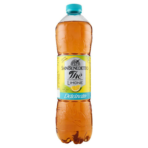 San Benedetto the deteinato Limone PET 1,5lt der entkoffeinierte Zitrone alkoholfreies Getränk erfrischendes Getränk 12x Original italienisch