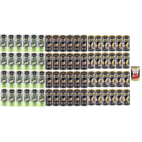 Lemonsoda Oransoda Mojitosoda Testpaket, 100% trinken, refreshing soft drink 72x33cl Original italienisch Getränk