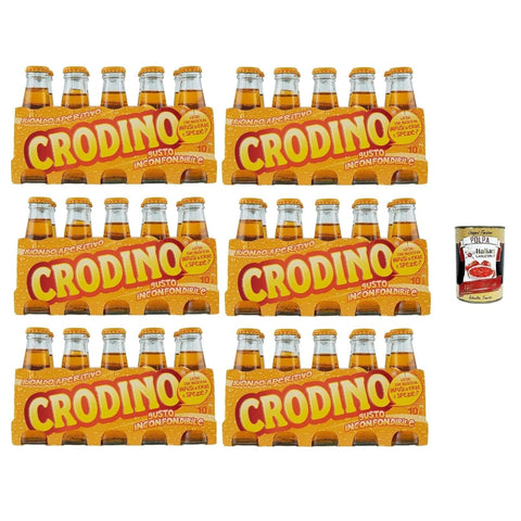San Pellegrino Crodino Aperitif ohne Alkohol bitter aus italien 60x 100 ml inkl. Italian Gourmet polpa 400g Original italienisch