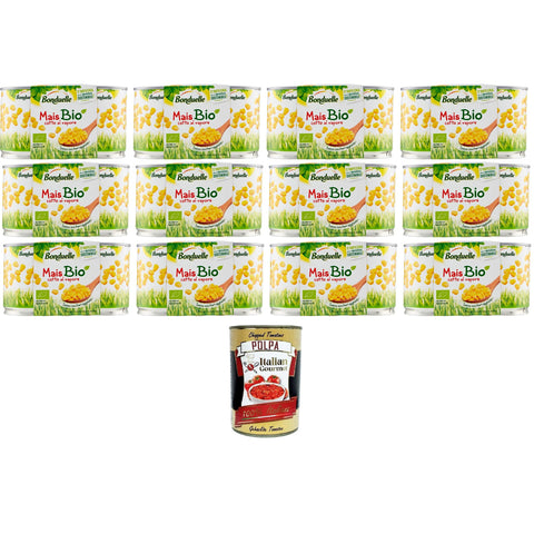 Bonduelle Mais cotto al vapore Gedämpfter Mais ( ) 12x300gr 2x150gr inkl. Italian Gourmet polpa 400g Original italienisch