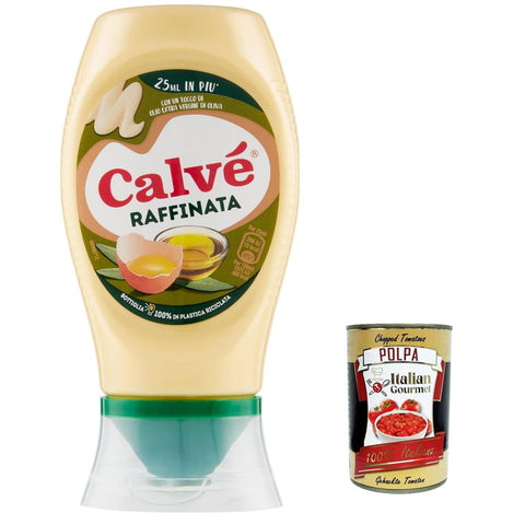 Calvè Calvé Maionese Raffinata Zusatz von nativem Olivenöl extra, ideal zu Fleisch und Gemüse 3x250ml Original italienisch Sauce
