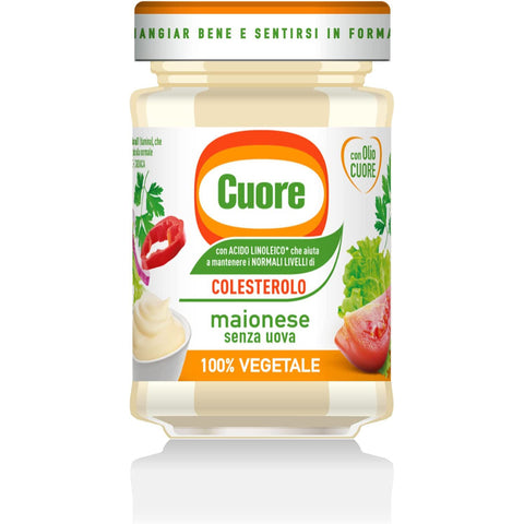 Cuore Maionese Mayonnaise Vegetale Sauce ohne Eier 100% Vegetarisch mit öl 3x180g Original italienisch