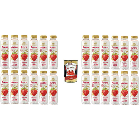 San Benedetto Bevanda all'Avena al gusto di Fragola zero zuccheri aggiunti Haferdrink mit Erdbeergeschmack ohne Zuckerzusatz 24x 400ml Original italienisch inkl. Italian Gourmet Polpa 400g