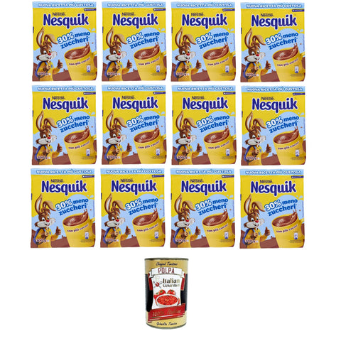 Preparato Solubile Per Bevanda Con Cacao Magro 30% Meno Zuccheri Lösliche Getränkezubereitung mit fettarmem Kakao und 30% weniger Zucker 12x 300gr Original italienisch inkl. Italian Gourmet Polpa 400g