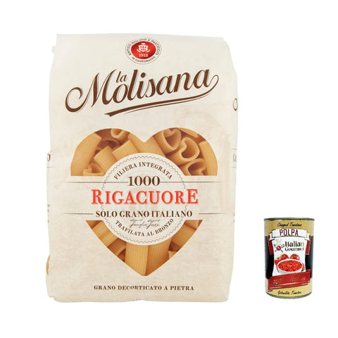 La Molisana Rigacuore N. 1000 Pasta Lenta Lavorazione Teigwaren aus Hartweizengrieß Bronze Zeichnung 10x500g Original italienisch