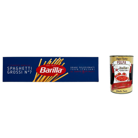 Italian Gourmet Lange Nudeln Pasta Spaghetti Grossi n.7, 100% Nudeln 10x 500g inkl. Italian Gourmet polpa 400g Original italienisch
