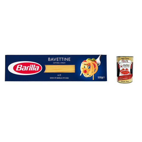 Italian Gourmet Pasta Barilla Bavettine Nr. 11 Nudeln pack 10x 500 g inkl. Italian Gourmet polpa 400g Original italienisch