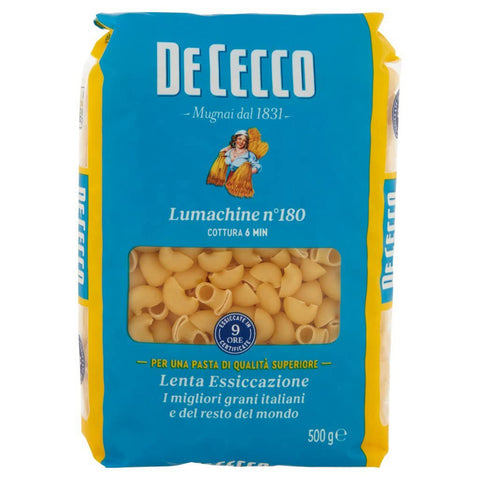 Pasta De Cecco 100% Italienisch Lumachine n. 180 Nudeln 500g 10x Original italienisch inkl. Italian Gourmet Polpa 400g