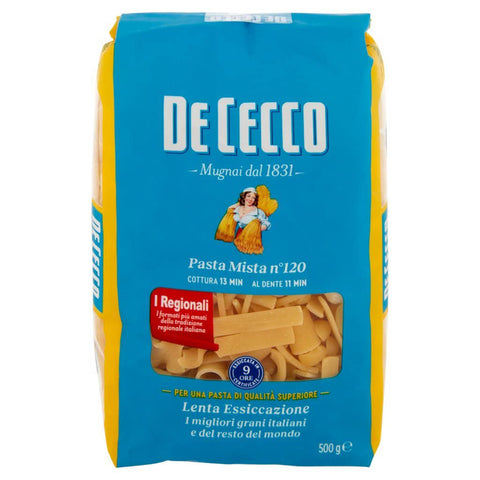 De Cecco Pasta 100% Italienisch Pasta Mista N°120 Nudeln 500g 10x Original italienisch inkl. Italian Gourmet Polpa 400g