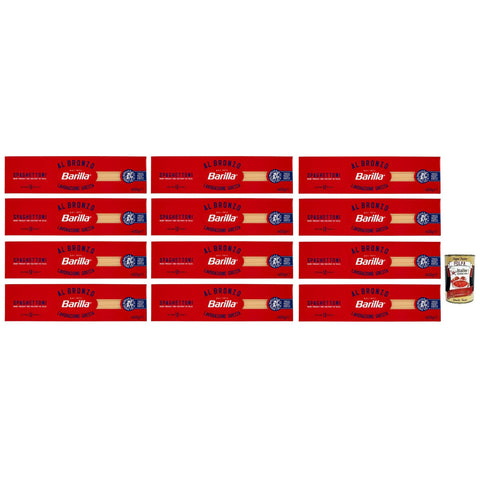 Barilla Pasta Al Bronzo Spaghettoni 100% italienischer Weizen, Bronze Zeichnung 12x400g Original italienisch