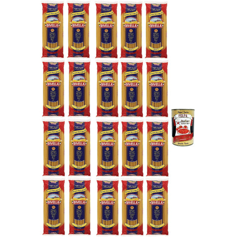 Divella Zitoni N. 1 Hartweizengrieß Pasta Italienische Nudeln Packung 20x 500g inkl. Italian Gourmet Polpa di Pomodoro 400g Dose Original italienisch