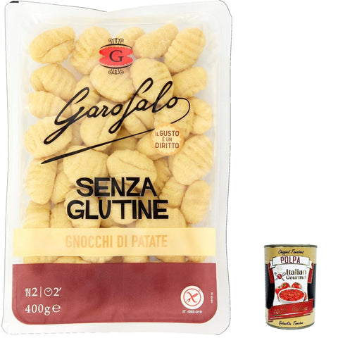 Garofalo Gnocchi di patate Senza Glutine Glutin free, glutenfrei Pasta Noodles 20x 400 g inkl. Italian Gourmet Polpa 400 g Original italienisch