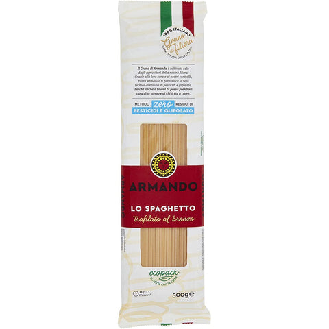 Armando Il Grano Di Armando Lo Spaghetto Italienischer Weizen Bronze gezeichnet 100% Pasta 20x 500g Original italienisch