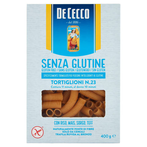 De Cecco Tortiglioni senza Glutine No. 23 Glutenfrei pasta nudeln 5x400g Original italienisch