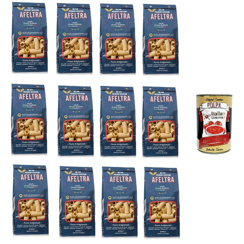 Afeltra Rigatoni 100% Grano Italiano, Gragnano IGP Nudeln aus Hartweizengrieß von höchster Qualität 12x500g Original italienisch Pasta