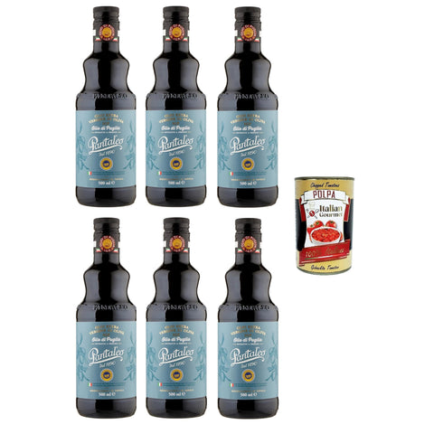 Pantaleo Olio Extravergine di Oliva IGP Olio di Puglia Natives Olivenöl Extra g.g.A. Öl aus Apulien 6x500ml Original italienisch Feinkost