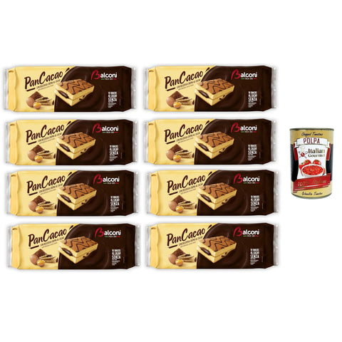 Balconi Pancacao, Morbido pan di spagna e dolce crema al cacao Pancacoa 8x280g Original italienisch Gebäck