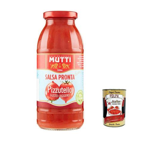 Mutti Salsa Pronta Pomodoro Pizzutiello Tomatensauce 100% 12x 300g inkl. Italian Gourmet polpa 400g Original italienisch