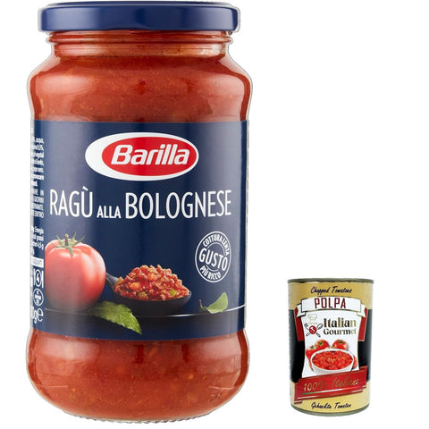 Sugo Ragù alla Bolognese, Sauce bereit für italienische Tomate und ausgewähltes Fleisch ohne Gluten, 400 g 6x Original italienisch inkl. Italian Gourmet Polpa 400g