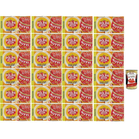Mutti Polpa di pomodoro datterini Dolce Süßes Datterini - Tomatenmark, Tomatenpulpe Tomaten sauce 100% 48x 300gr inkl. Italian Gourmet polpa 400g Original italienisch