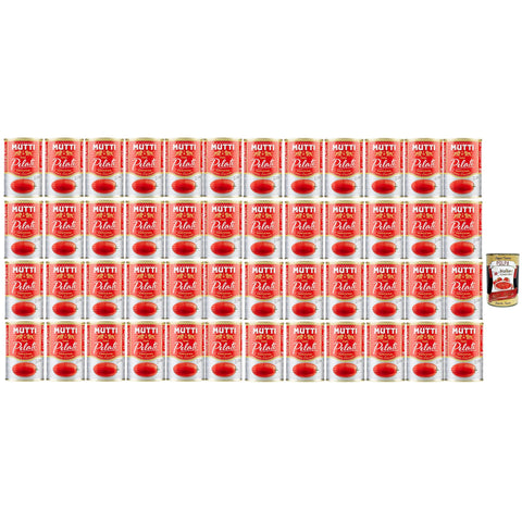 Mutti Pomodori Pelati bestern geschälte Tomaten sauce aus Italien dose, tin italian peeled tomatoes 48x 400g inkl. Italian Gourmet polpa 400g Original italienisch