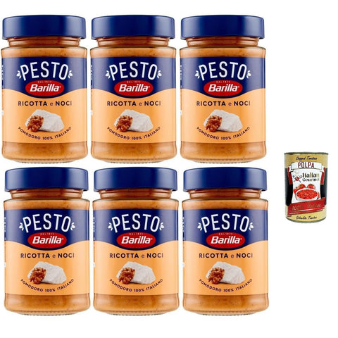 Barilla Pesto Ricotta e Noci, Italienische Nusspesto Sauce mit Ricotta 6x190g Original italienisch