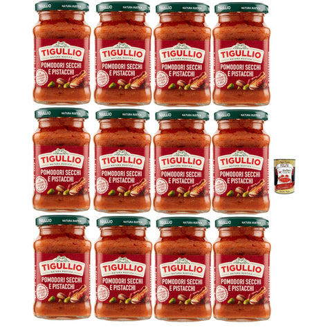 Star Tigullio: "Gran Pesto Pomodori Secchi e Pistacchi" getrocknete Tomaten und Pistazien Pesto 12x 190g inkl. Italian Gourmet polpa 400g Original italienisch