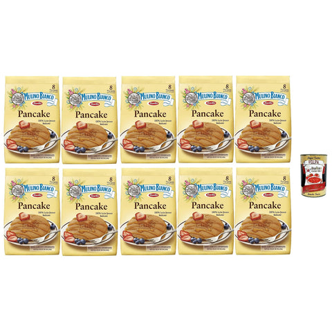 Mulino Bianco Pancake Mix, 10x 280g, Mit Frischer Italienischer Milch, 8 Stück pro Packung Original italienisch inkl. Italian Gourmet Polpa 400g