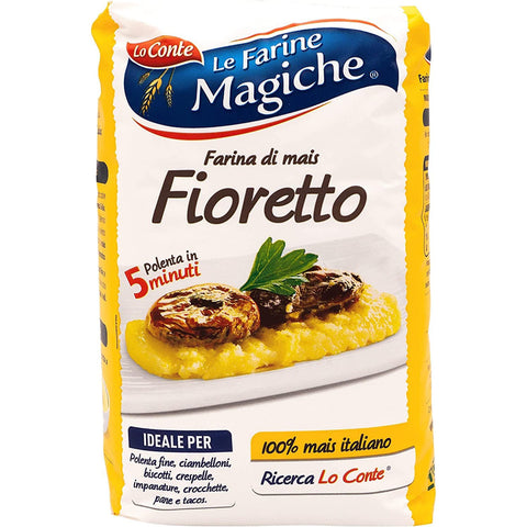 Lo conte Le Farine Magiche Mehl Farina Di Mais Fioretto Maismehl für Polenta 3x 1kg Original italienisch