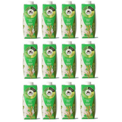 Alce Nero Bevanda Biologica Vegetale a Base di Riso Bio Gemüse Getränk auf Reisbasis Erfrischendes Alkoholfreies Getränk 12x500ml Original italienisch