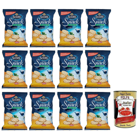 Riso Scotti Risette Erbe Fini, Reis Snack mit Feinen Kräutern 12x60g Original italienisch