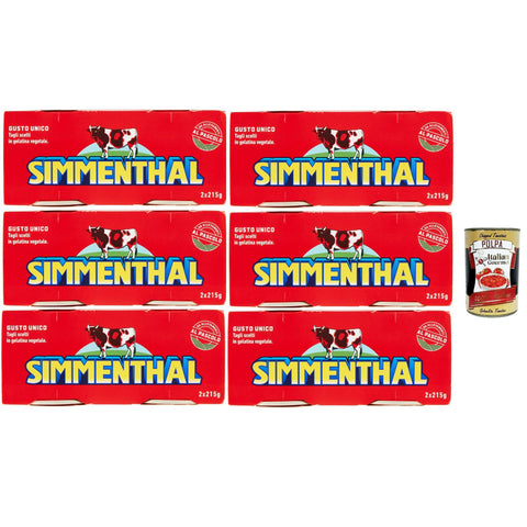 Simmenthal carne in scatola, Rindfleisch in Aspik 6x ( ) 100% Fleisch Aspikfleisch 2x 215g inkl. Italian Gourmet polpa 400g Original italienisch