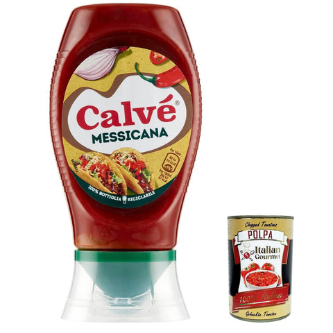 calvè Calvé, Salsa Messicana Extrataste Scharfe Sauce mit Tomaten und Chilischoten 12x250ml Original italienisch