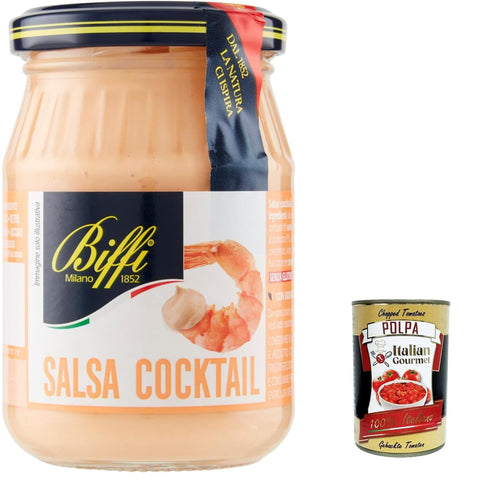 Biffi salsa cocktail, würzen soße Salad sauce glas 180g 3x Original italienisch inkl. Italian Gourmet Polpa 400g