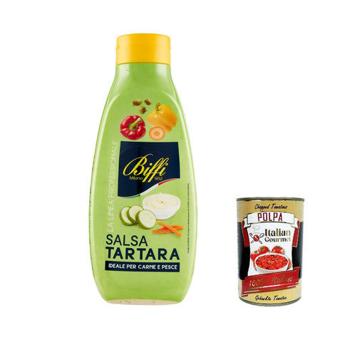 Biffi Linea professionale Salsa tartara, gehackte Gemüsesauce 800g Original italienisch inkl. Italian Gourmet Polpa 400g