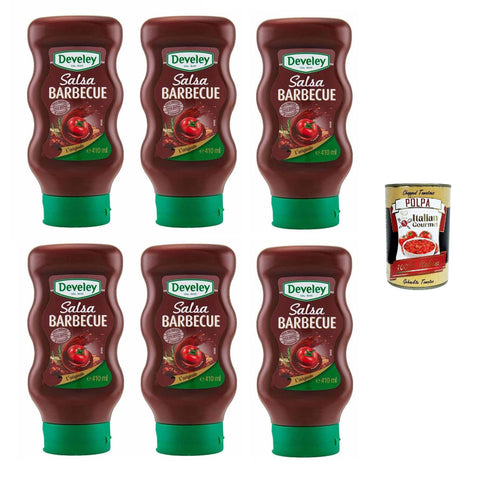 Salsa Barbecue Top Down Barbecue-Sauce 6x 410ml Original italienisch inkl. Italian Gourmet Polpa 400g