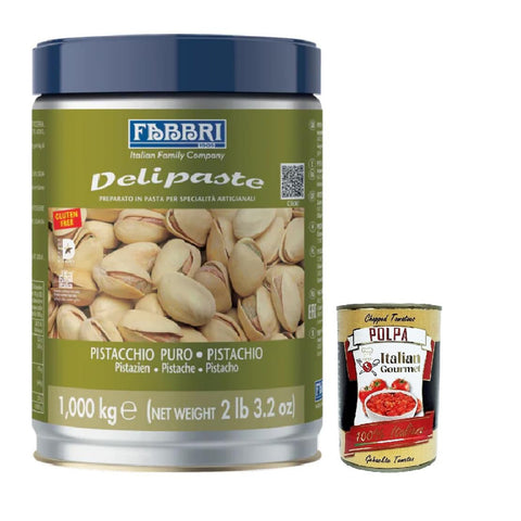 Fabbri Pistazienpaste Pistacchio, Produkt in Pasta basiert auf Pistaziensaft zu Geschmackscreme und Cremes und erstellen Sie originelle Desserts. 1 Kg inkl. Italian Gourmet polpa 400g Original italienisch