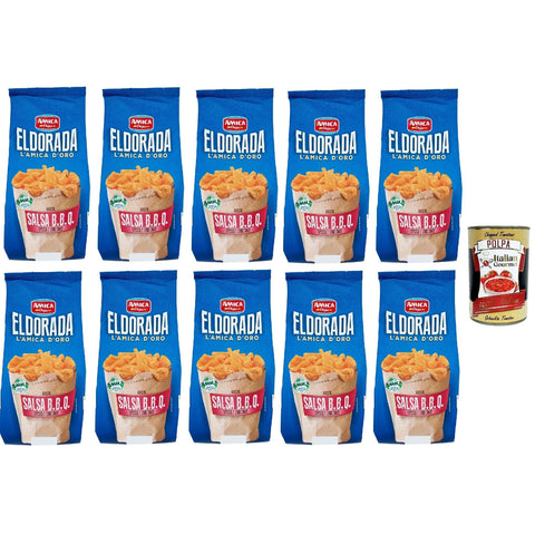 Amica Chips Eldorada Chips mit Salsa B.B.Q. Kartoffelchips gesalzen Kartoffel 10x130g Original italienisch Snack