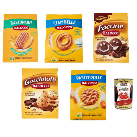 Balocco Testpaket Kekse zum Frühstück biscuits cookies kuchen 5x700g Original italienisch