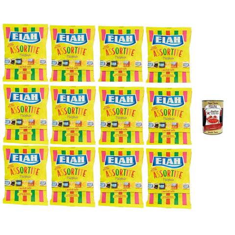 Elah Assortite Toffee La caramella classica Mou, Die Italienisch Klassische Milch Mou Süßigkeiten, bonbons lollies, 12x 150 g Original italienisch inkl. Italian Gourmet Polpa 400g