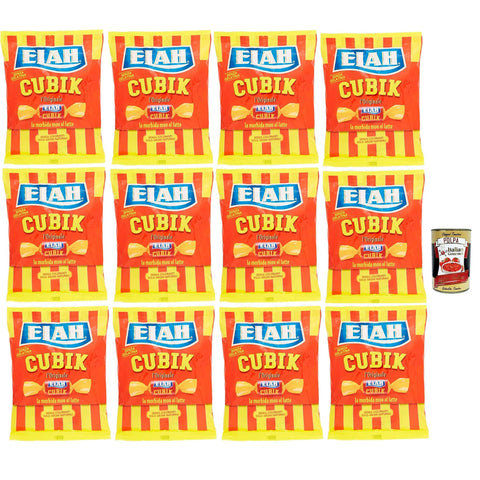 Elah Cubik Toffee La caramella classica Mou al latte, Die Klassische Milch Mou Süßigkeiten, bonbons lollies 12x 150 g inkl. Italian Gourmet polpa 400g Original italienisch