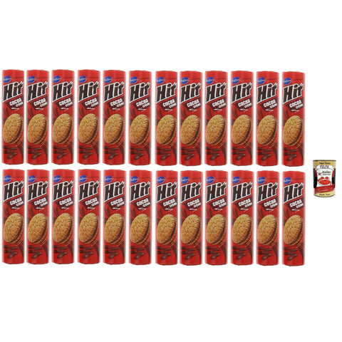 Hit Cacoa Crème Doppelkekse in der Großpackung - 2 lose Kekse mit Kakaocreme - Gebäck für die ganze Familie, 24x 220g Original italienisch inkl. Italian Gourmet Polpa 400g