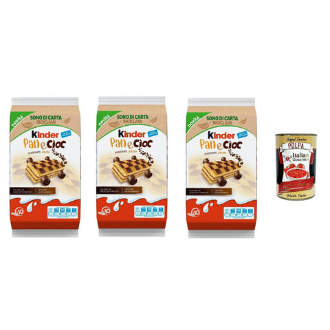 Ferrero Kinder Ferrero panecioc Kuchen mit mit Kakao - und Schokostückchen kekse riegel cookies 3x 290g inkl. Italian Gourmet polpa 400g Original italienisch