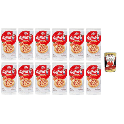 Lago Gastone Crostatina all'Albicocca, Aprikosentarte, Packung, Jede Packung enthält 6 Snacks à 40g 12x 240g inkl. Italian Gourmet polpa 400g Original italienisch