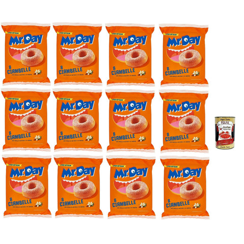 MR. DAY Mr.Day Ciambelle mit natürlicher Vanille aus Beeren, laktosefreier und palmölfreier Snack 12x320g Original italienisch Gebäck