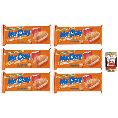 Mr.Day Plumcake Plumcake Mr.Day - Plumcake Classico mit fettarmem Joghurt und Honig, laktosefreier und palmölfreier Snack, ideal zum Frühstück, Snack oder Kuchen 6x 190 gr inkl. Italian Gourmet polpa 400g Original italienisch
