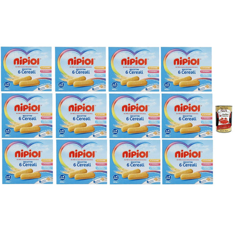 Nipiol Biscottini 6 Cereali 12x360g Original italienisch Kekse