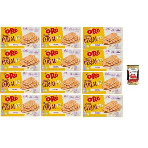 ORO SAIWA Vitasnella, Cereal Yo On, MKekse mit weicher weißer Joghurtfüllung, Faserquelle und Magnesium 12x 253g inkl. Italian Gourmet polpa 400g Original italienisch
