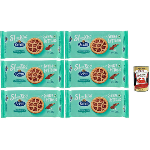 Scotti Riso Si con Riso, Crostatina Cacao 6x144g Original italienisch Kekse